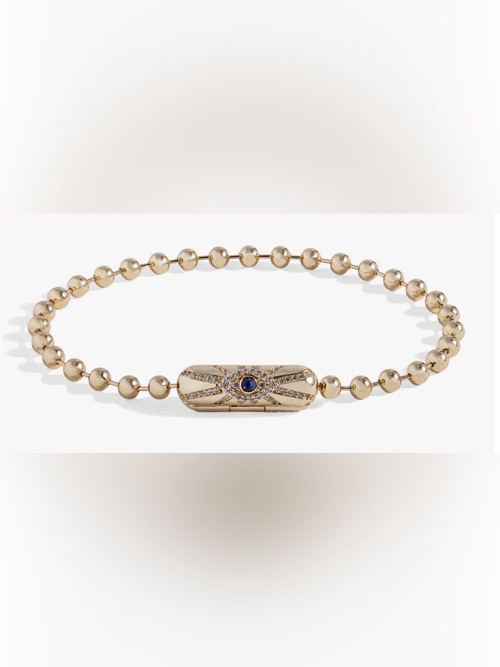 Alex and Ani Gold Beaded Evil Eye Bracelet with Blue Accent BNIP